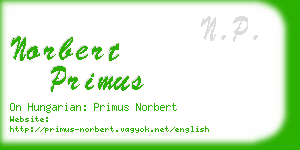 norbert primus business card